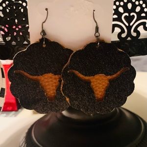 COPY - Faux leather earrings .